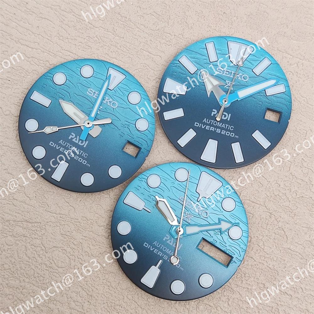 NH35 Watch Dial SEIKO Gradient Blue Ocean YuanZu C3 Green Luminous Watch Faces Diving Watch Accessorise