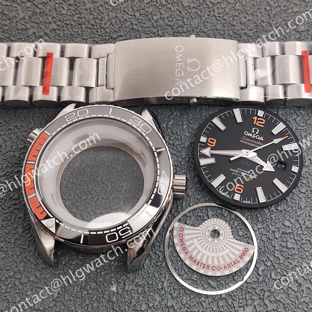 OMEGA Seamaster Planet Ocean 600M Watch Case Strap Set 215.30.44.21.01.002 / 215.92.46.22.01.006 fit 8215/8200/2813 Movement