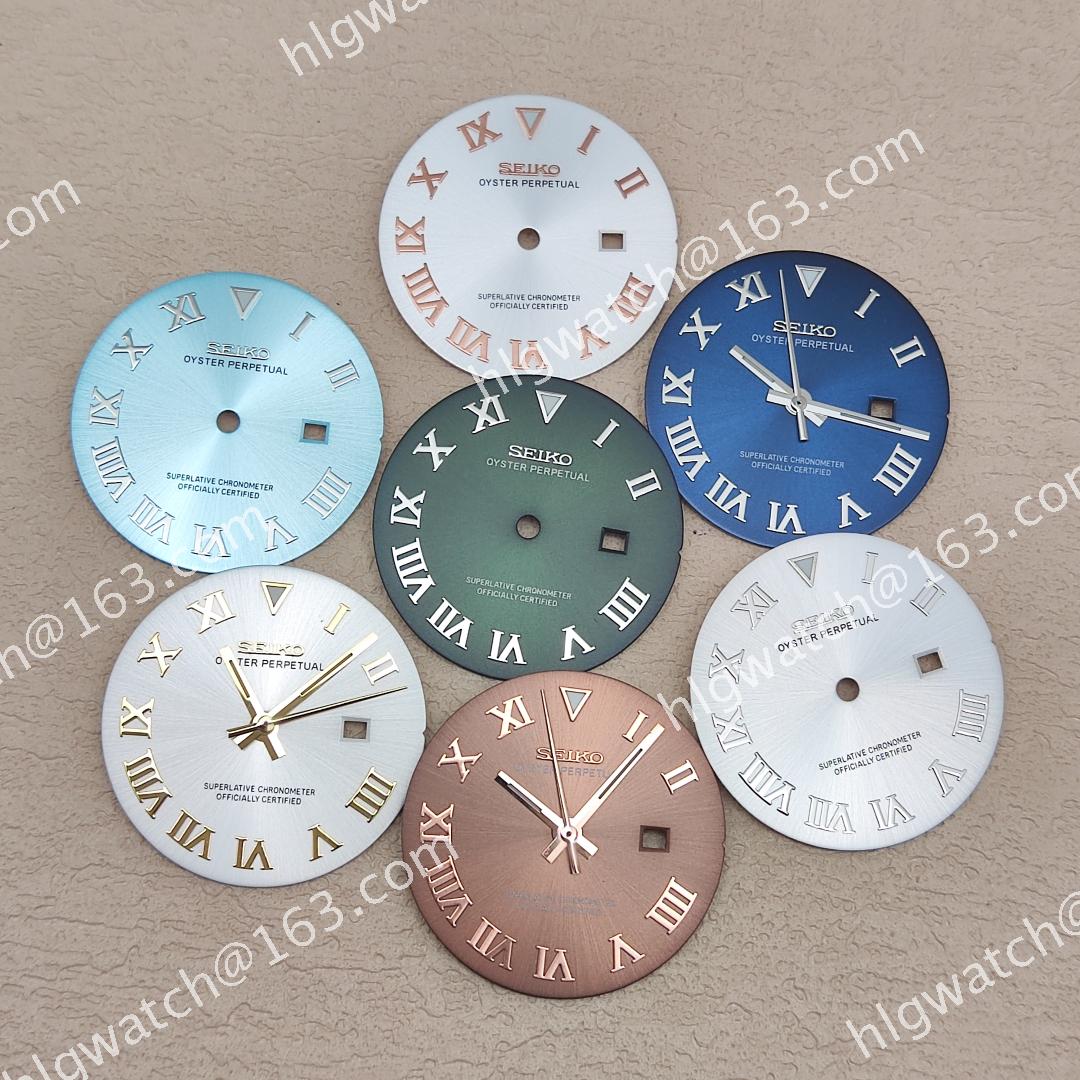 NH05 24.5mm Dial Date Women's Logbook Watch Dial BGW9 Luminous Faces for 31mm Case 