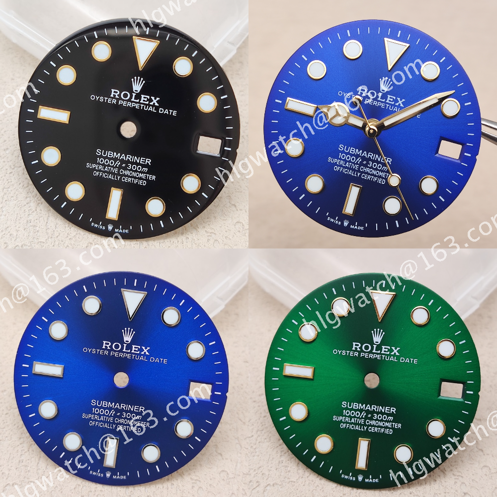 28.5mm NH35 Rolex Submariner SUB Dial for NH35 Movement BGW9 Ice Blue Luminous Faces