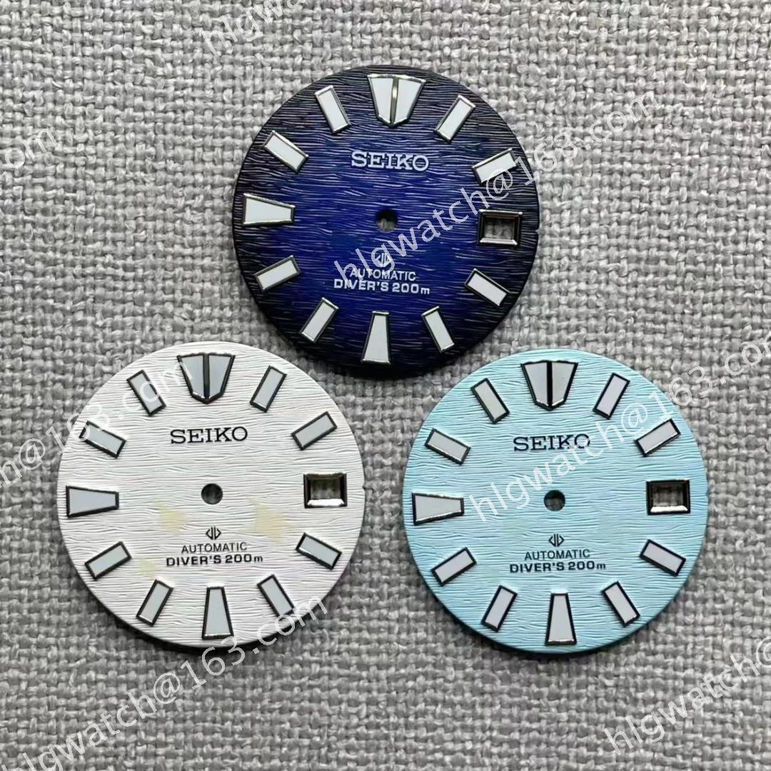 NH35 Watch Dial S Logo 3D Manta Ray Pattern 28.5mm Super Green Luminous