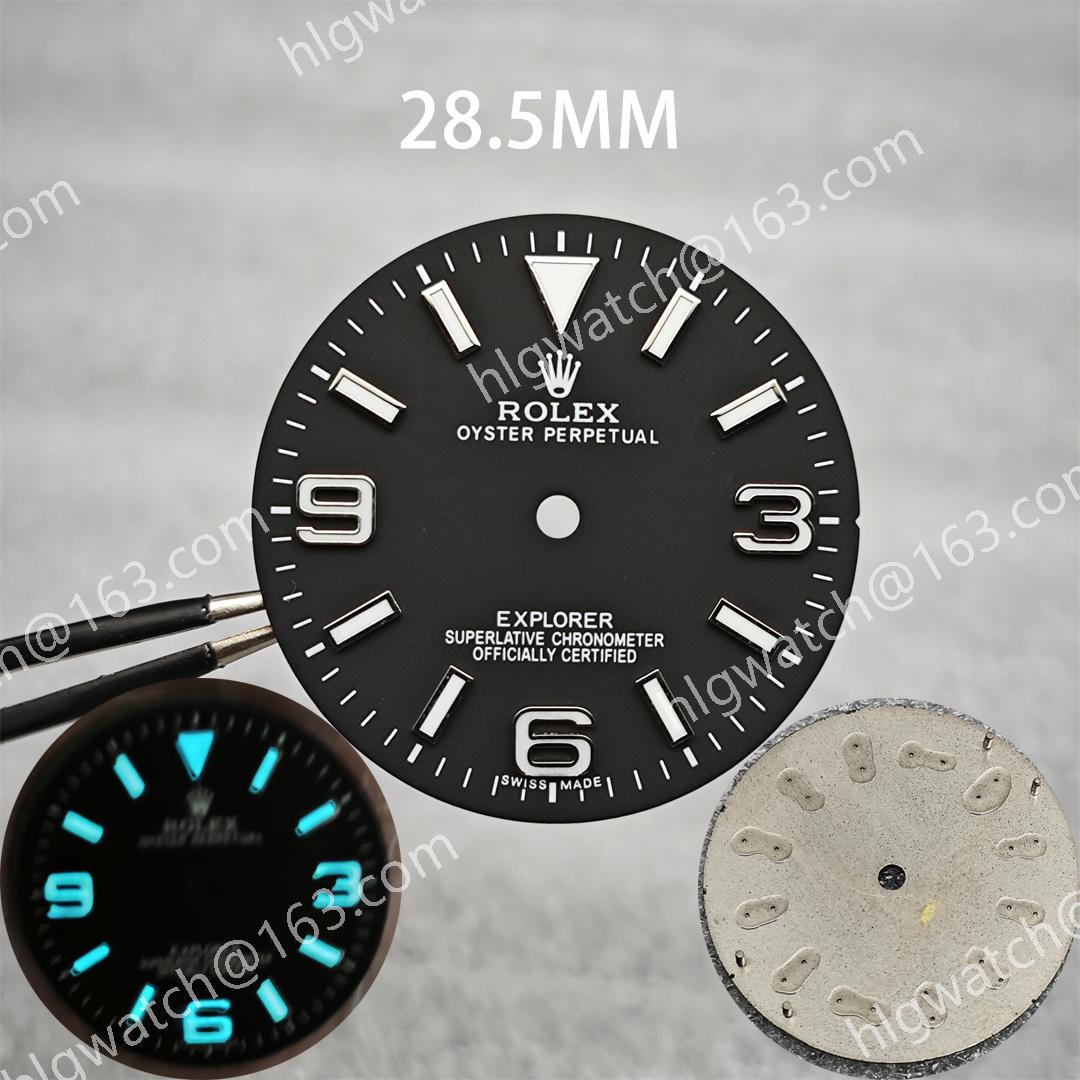 28.5mm Dial  Ice blue night light for NH35 Movement