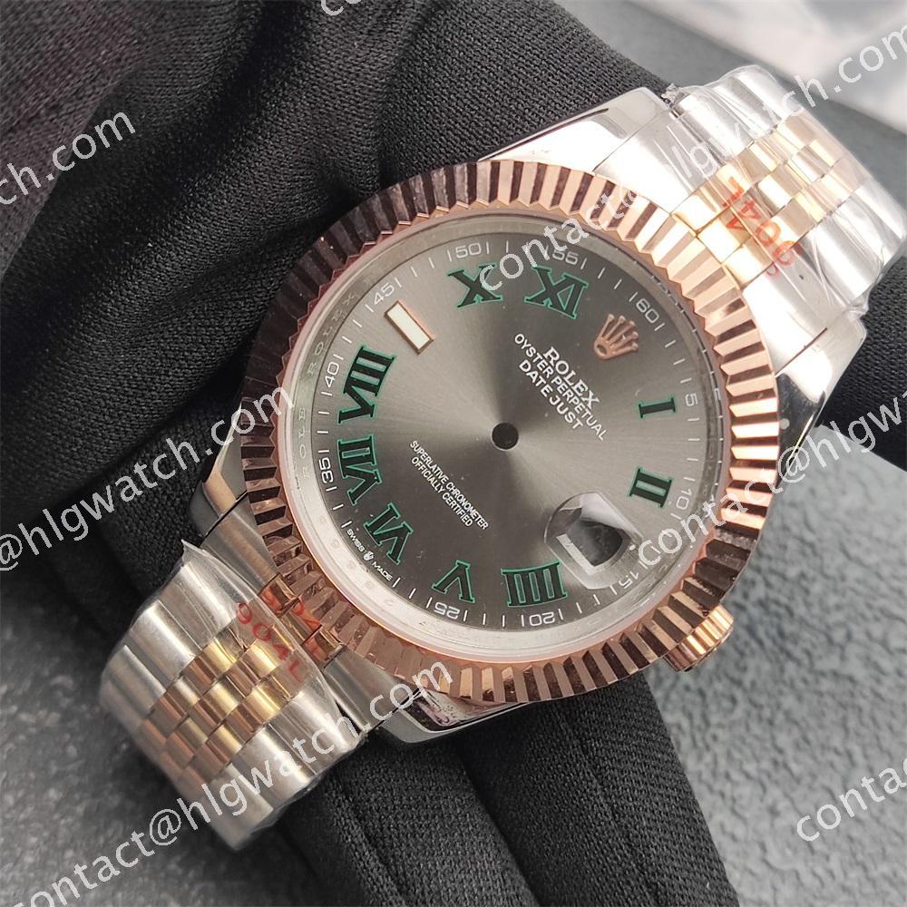 41MM Datejust Watch Case Rose Wristwatch m126331 Series with Jubilee Bracelet fit 8125 2813 Movement