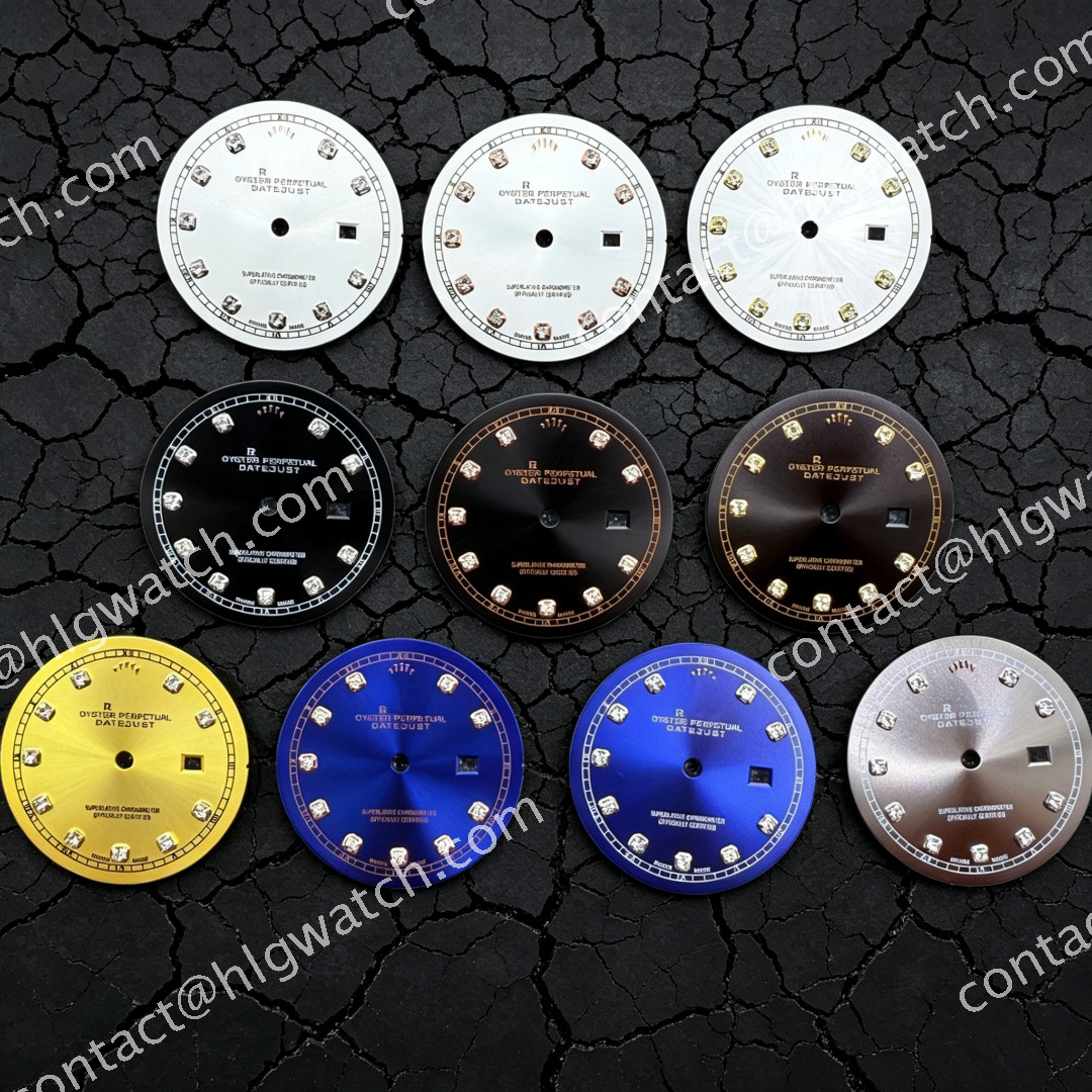 24.5mm Datejust Diamond Markers Dial for NH05 and Datejust 31 Case Green Luminous Rolex Lady-Datejust Faces