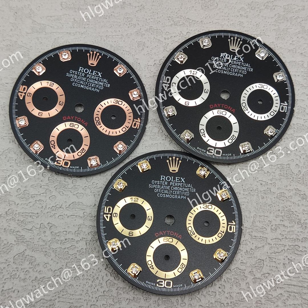 29.5mm Rolex Daytona Dial for VK63 Movement Multi-functional Chronograph Panda Diamond Watch Accessory