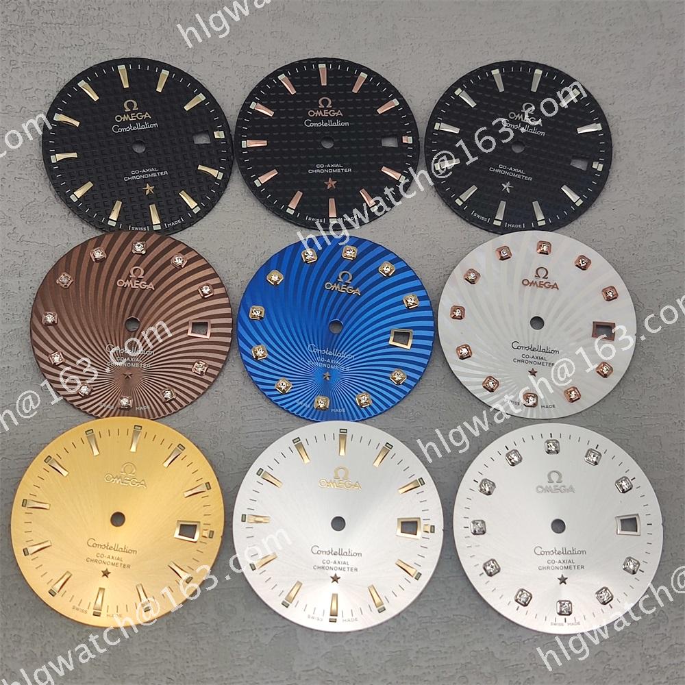 Retro OMEGA Dial for 2824 2892 Movement Constellation Watch Faces Calendar No Luminous Watch Accessories