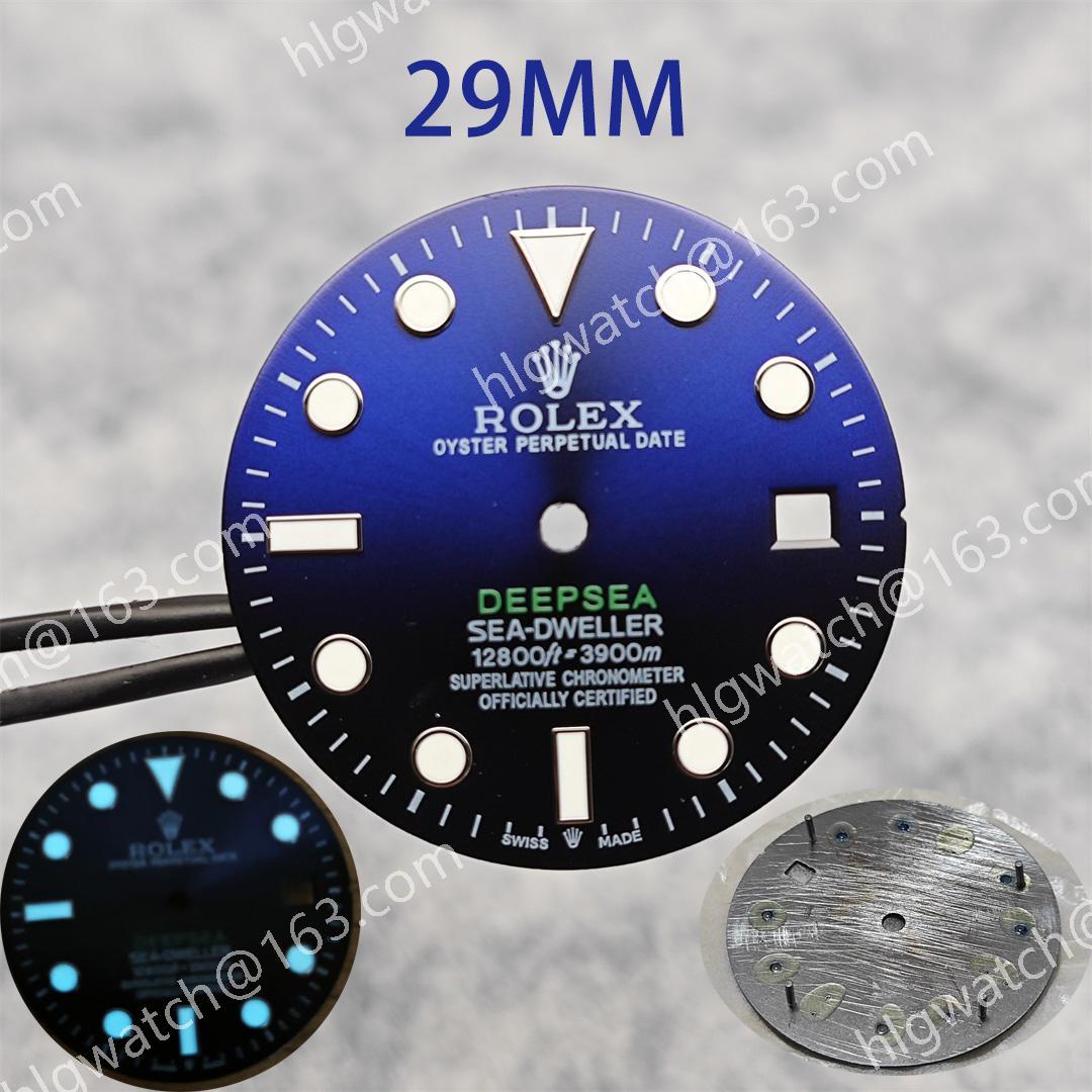 29mm Gradient Blue Deep-sea Dial Ice Blue Night Light Suitable for 8215/2836 Movements