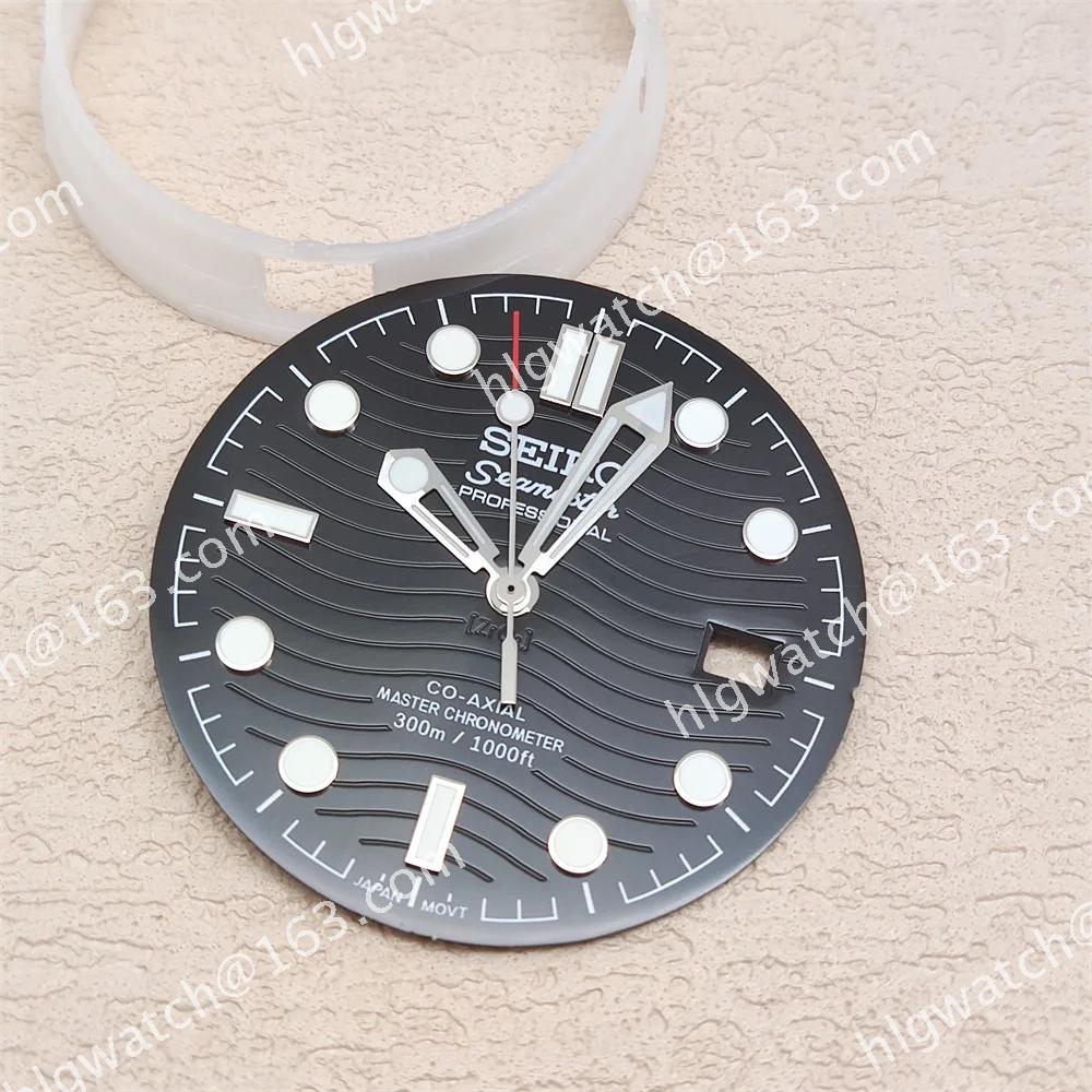 31.9mm NH35 Dials SEIKO Green Luminous Ripple Watches Face Modification Accessories