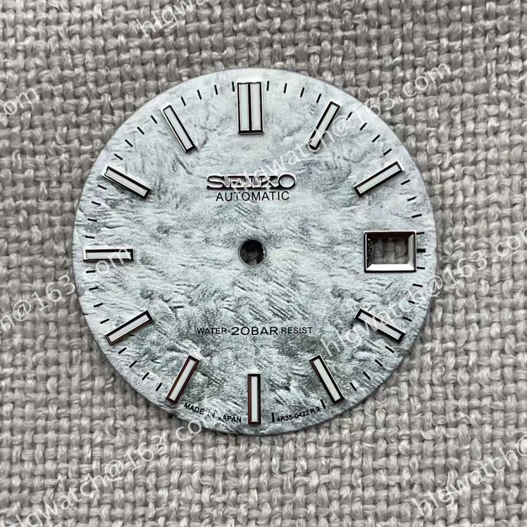 NH35 Watch Dial SEIKO Watches Accessories 28.5mm Snowflake Faces Green Luminous Mechanical 