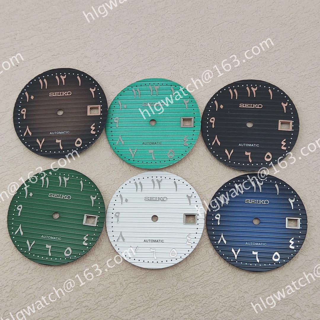 NH35 Watch Seiko Dial 29.8mm PP Dial Mechanical Watch Accessories Silver Hands Arabic Numeral Watch Face Seiko Mod Parts