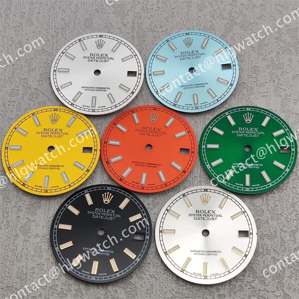 28.5mm Rolex Datejust Dial fit NH35 Movement Green Luminous