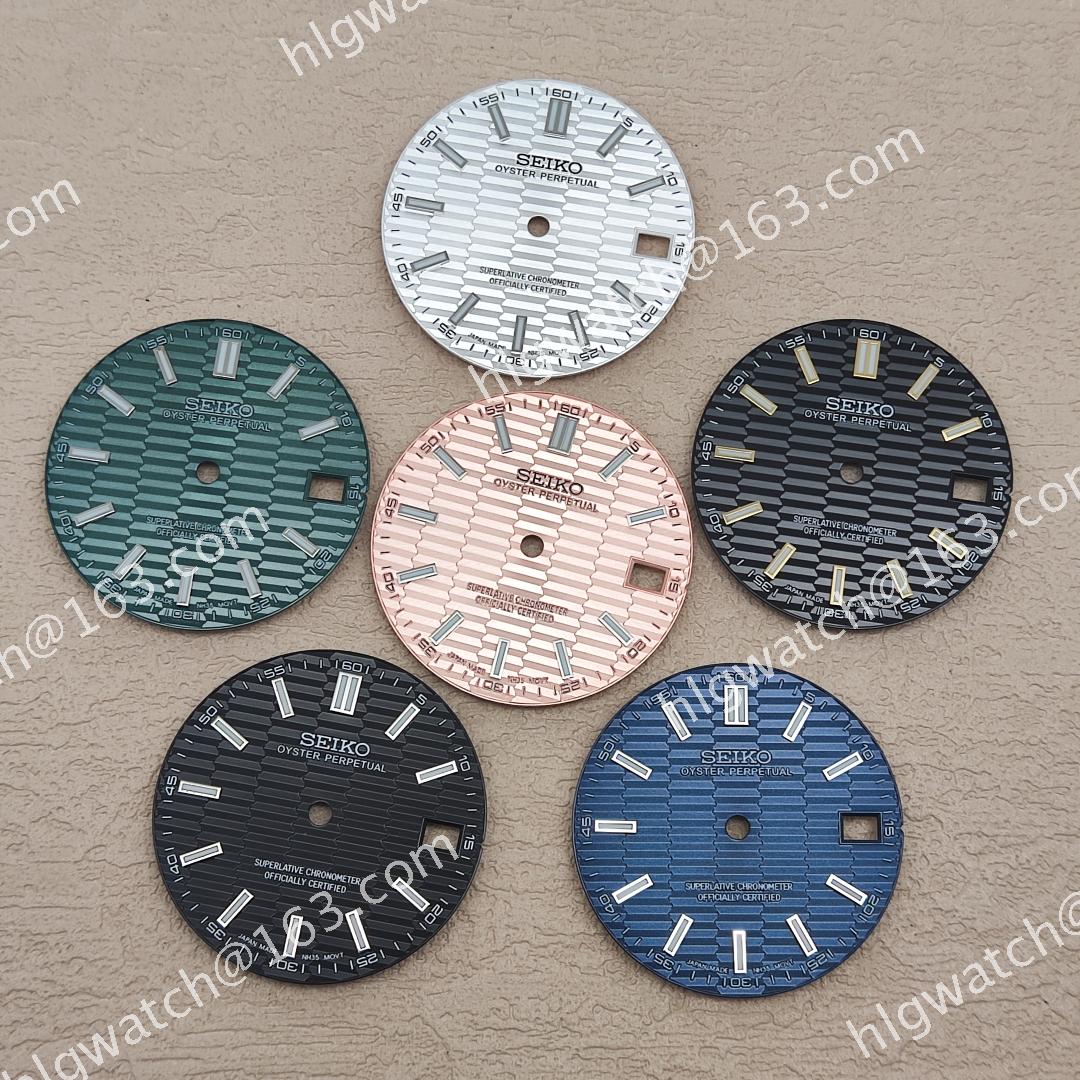 NH35 Dial Horizontal Stripe Dial 28.5mm Log Hand Surface with S Logo Modified Mechanical Watch Accessories