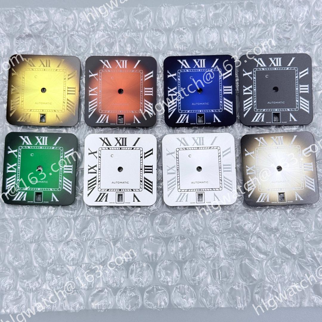 27mm Cartier Dial for NH35 Faces Square Watch Modified Accessories