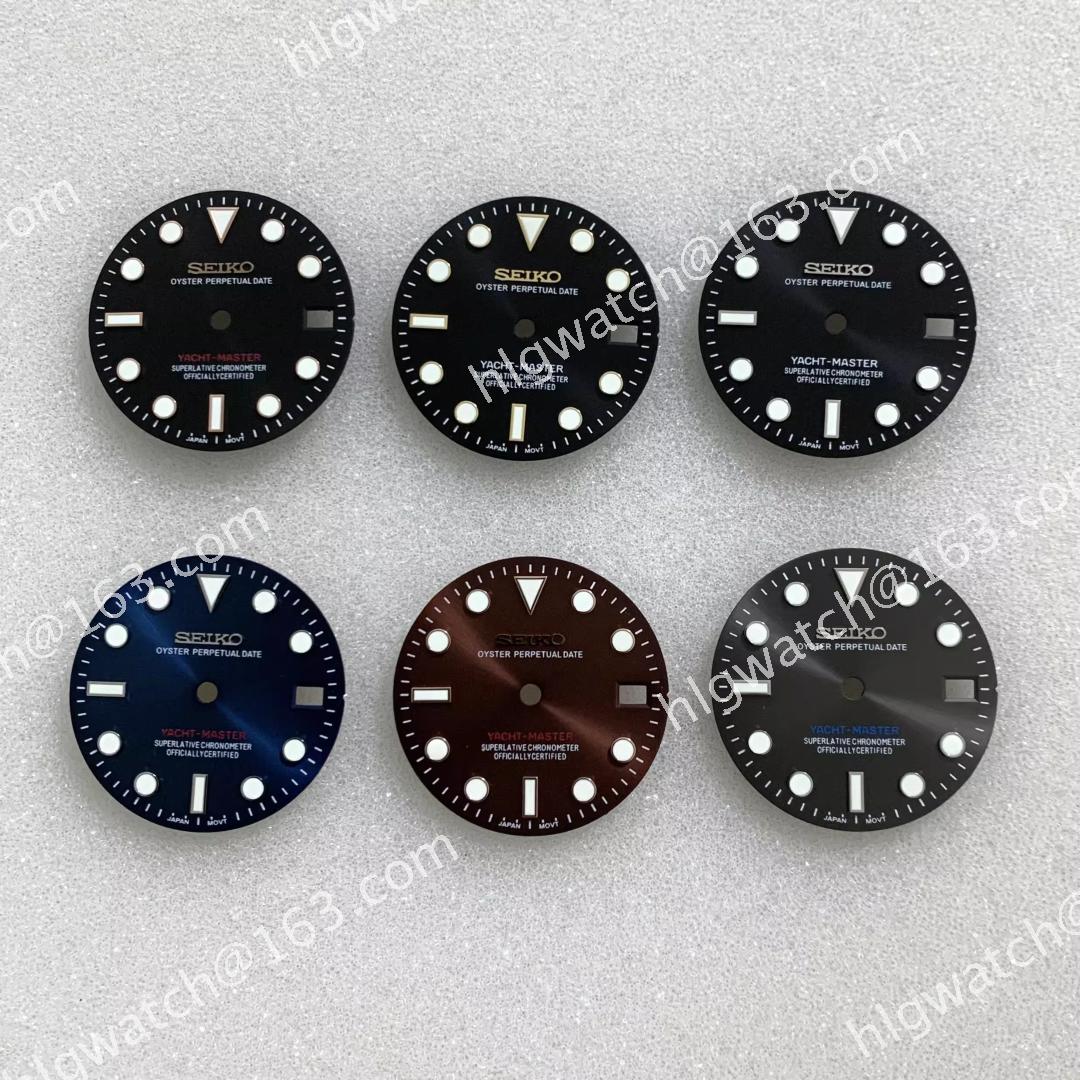 28.5mm Sunburst Yacht Dial Green Luminous NH35 movement