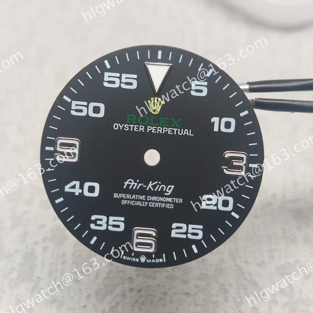 Rolex Air King M126900 Dial 28.5mm Watch Faces for NH35 Movement Green Luminous