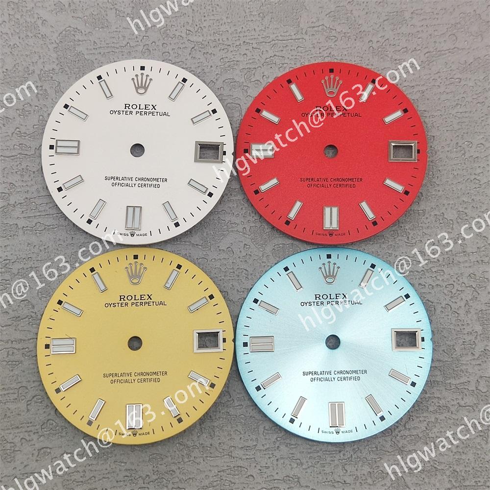 28.5mm Rolex Oyster Perpetual Dial Green Luminous Faces for NH35 NH36 Movement