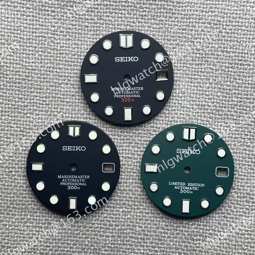 NH35 Watch Dial SEIKO Original Faces Green Luminous Diving Mechanical Watch Modification Accessory NH36 28.5mm
