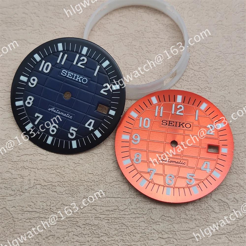 NH35 Checkered SEIKO Watch Dial Green Luminous Watch Faces Modification Diving Watch Modification Accessories 32mm