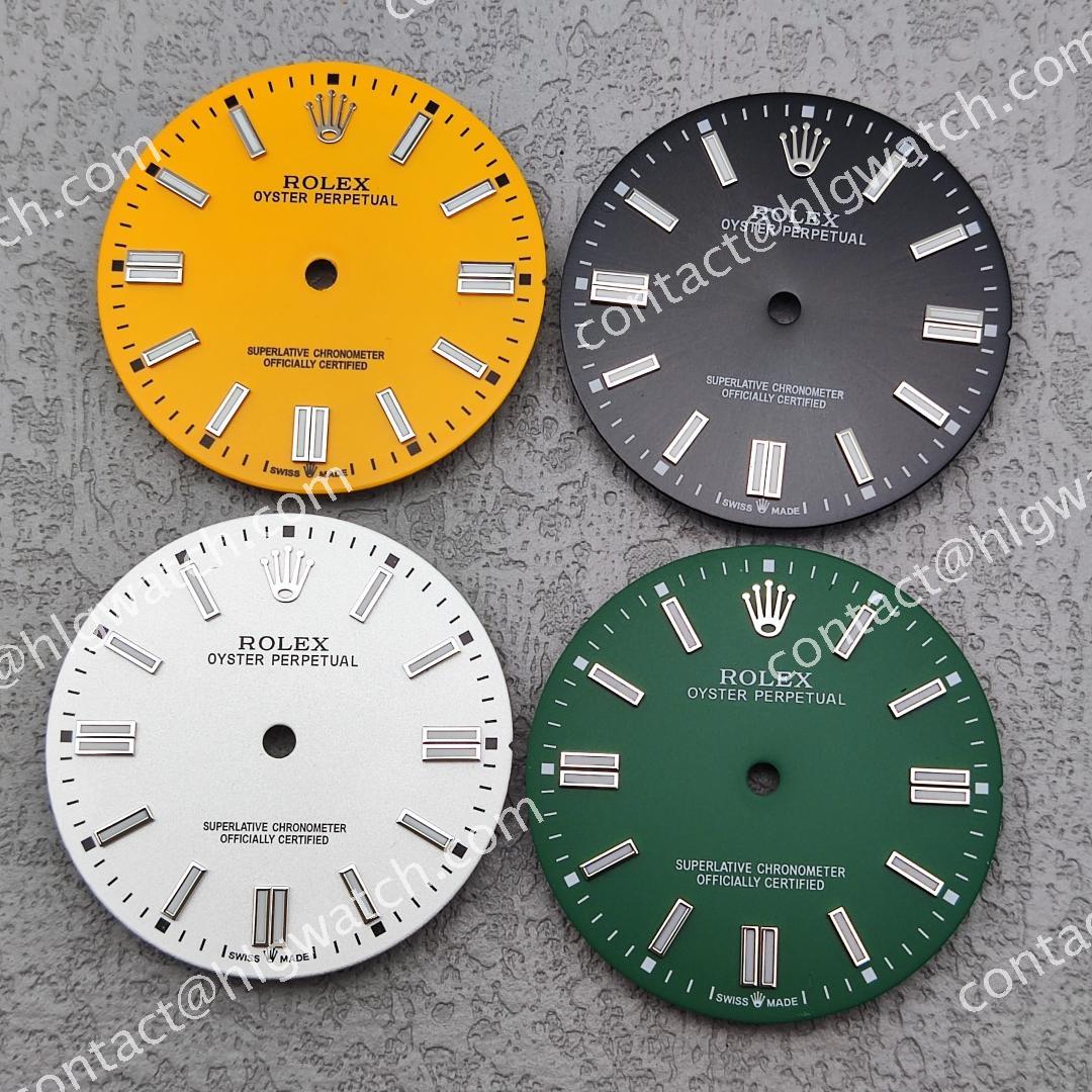 28.5mm ROLEX 134300 Dial for 8215 2824 Movement Oyster Perpetual Faces No calendar Ice Blue Luminous