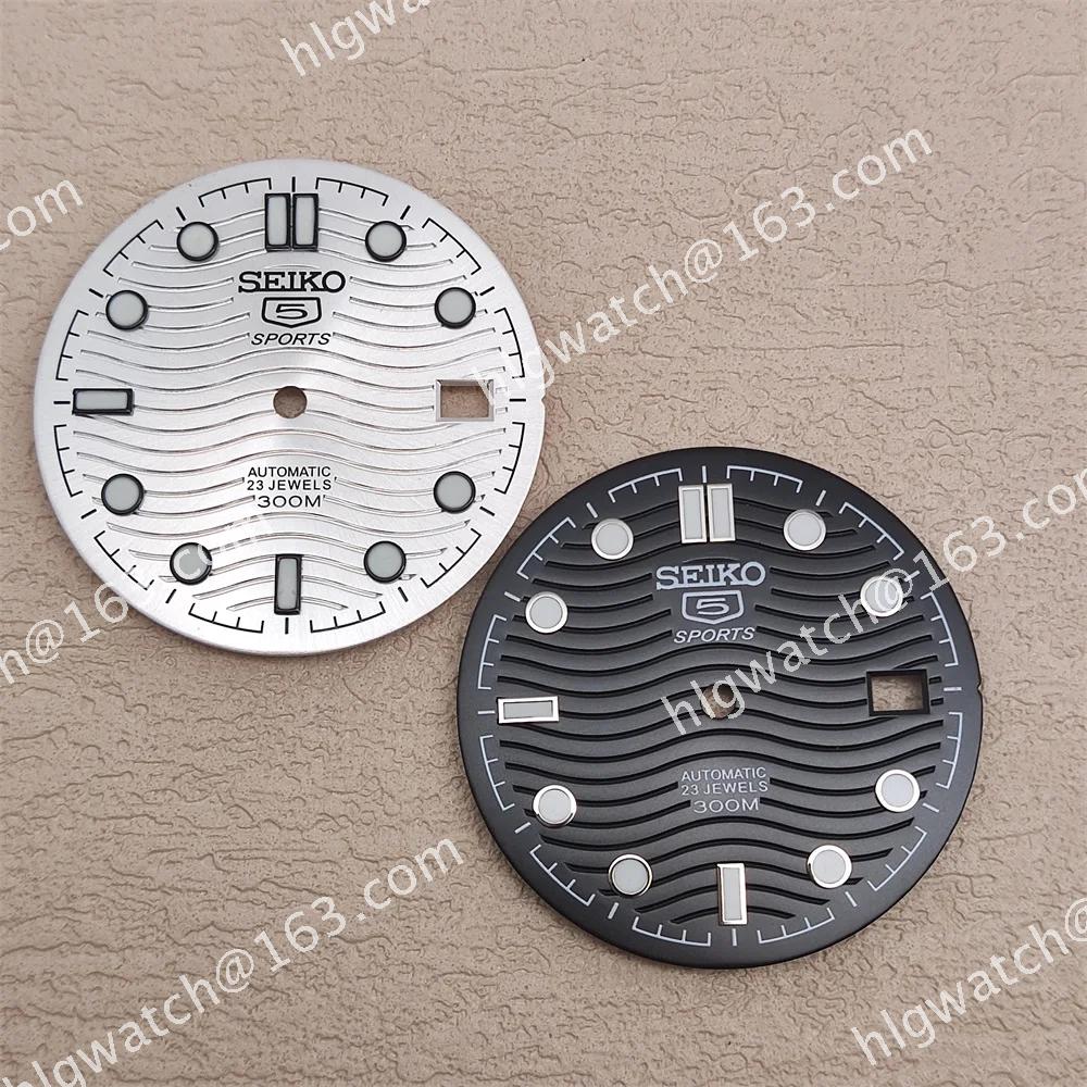 31mm Watch Dial Green Luminous Faces for NH35 NH36 Movement Mechanical Watch Modification Accessory with S Logo