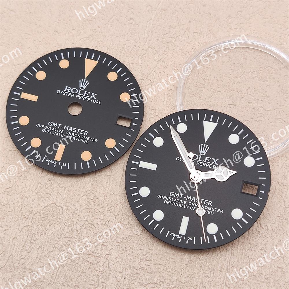 28.5mm ROLEX Dial for NH34 NH35 Movement Vintage Watch Faces Green Luminous 