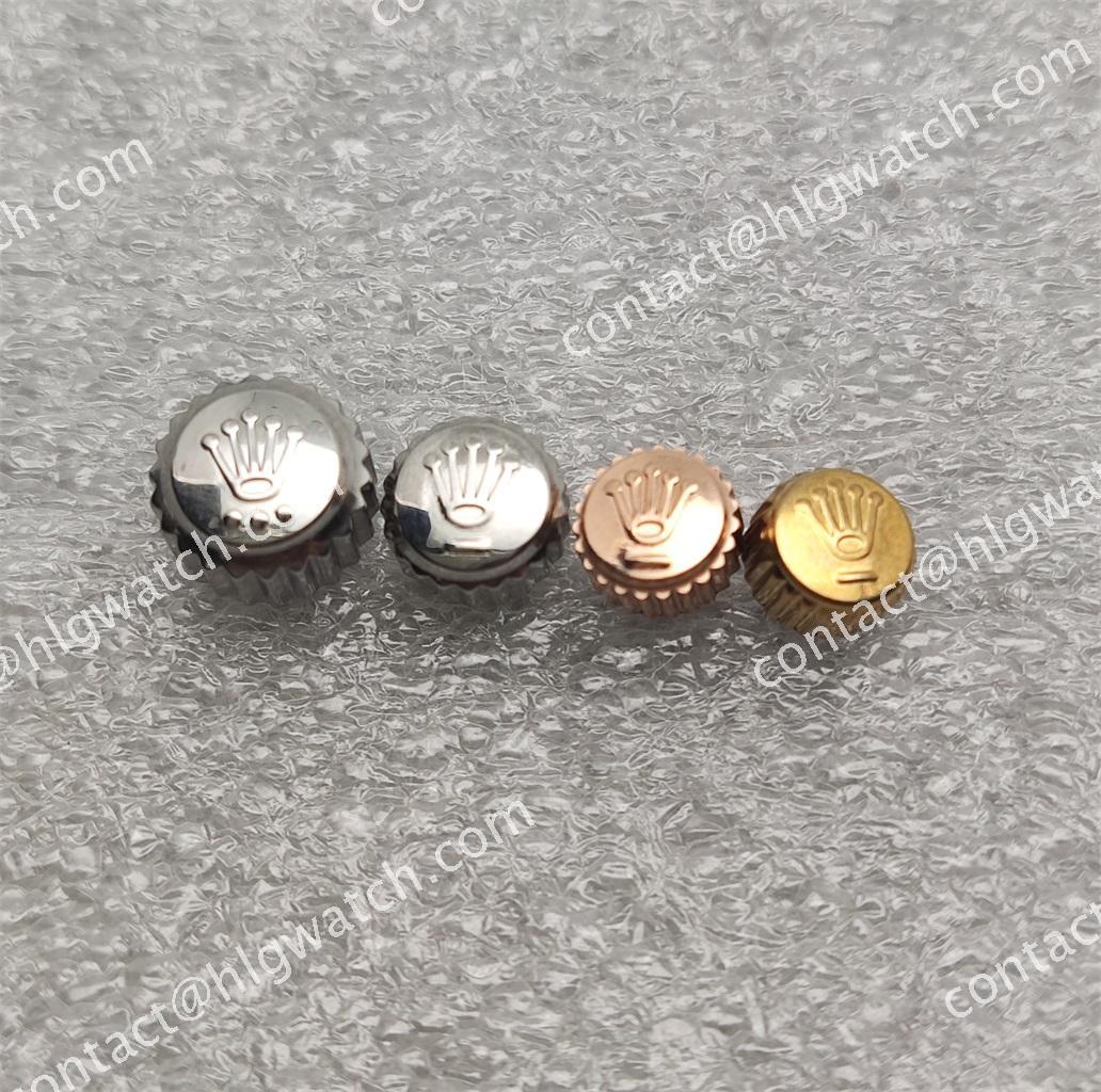 Rolex Submariner Datejust Watch Crown 5mm 6mm 7mm Adjustable TimepieceThreaded Screw-down Crown Tube Stainless Steel Watch Replacement Modification Parts