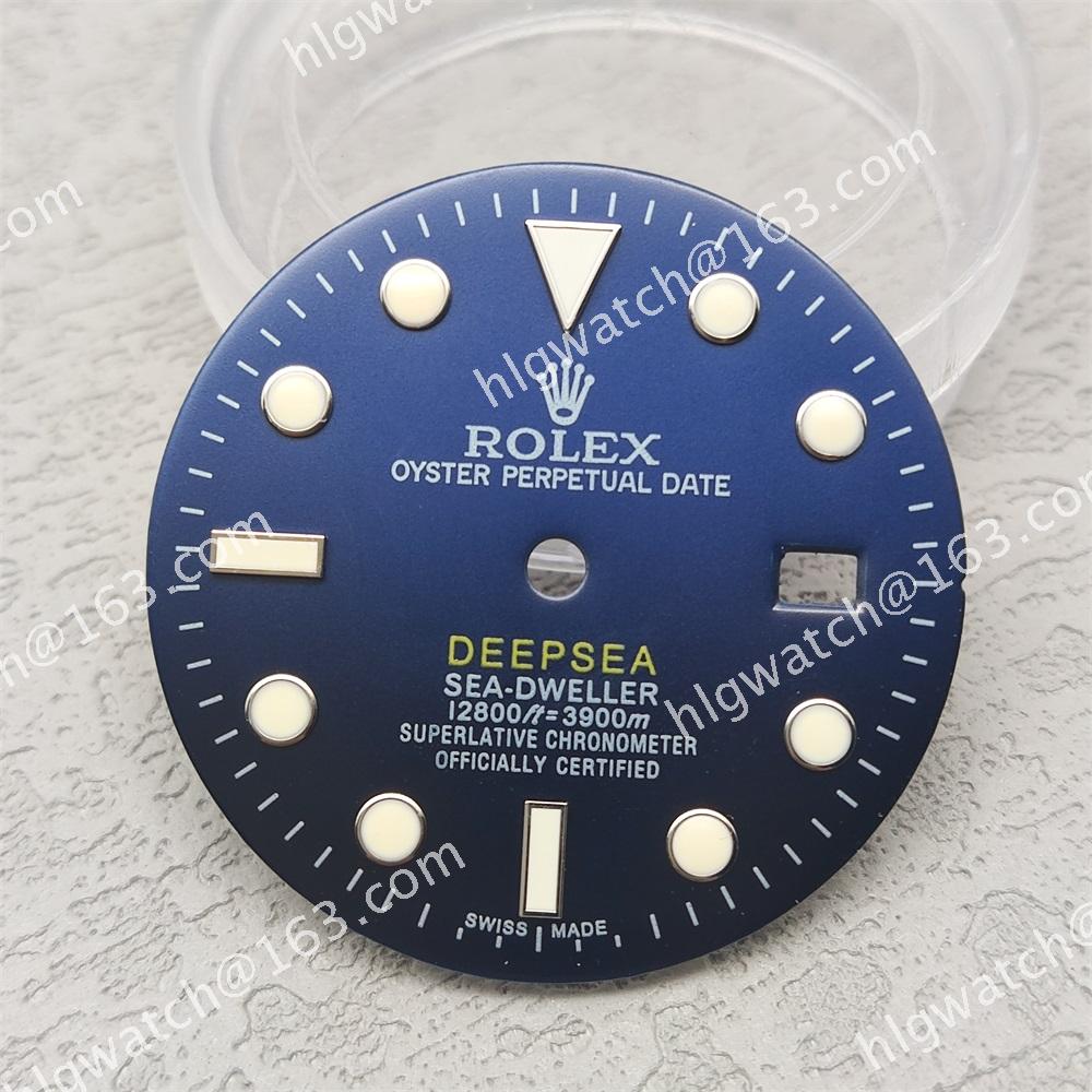 29mm Rolex Sea-Dweller 116660-98210 Dial Blue Gradient Ghost King Green Luminous for 8200 8215 2813 Movement