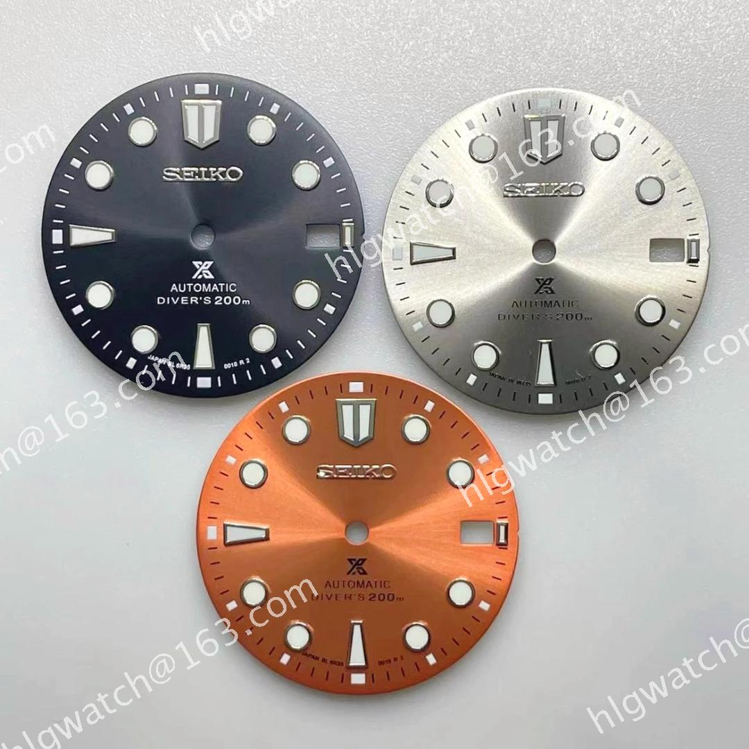 NH35 SEIKO Watch Dial Green Luminous Mechanical Watch Modified Accessory Original Diving Faces 28.5mm