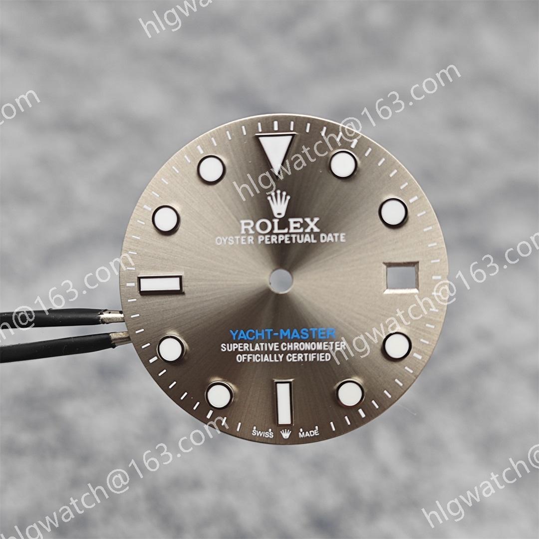 28.5mm Yachtmaster dial for caliber 8215/2836 ice blue luminous