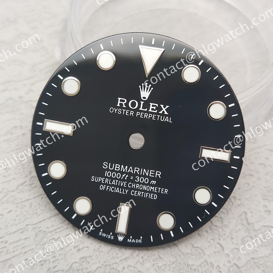 28.5mm Submariner No Date Window R Dial for ETA2836 2824 8215 2813 Movement with BGW9 Ice Blue Luminous Watches Parts