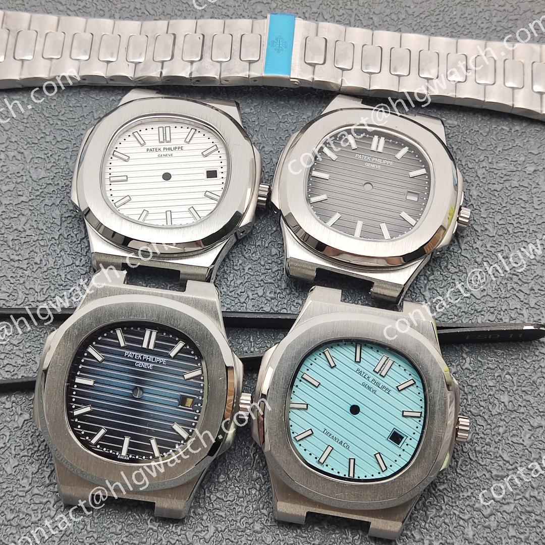 43mm Patek Philippe Nautilus 5711 Steel Case Set Fit 8215 2813 8205 8200 Dial Modified Watch Accessories
