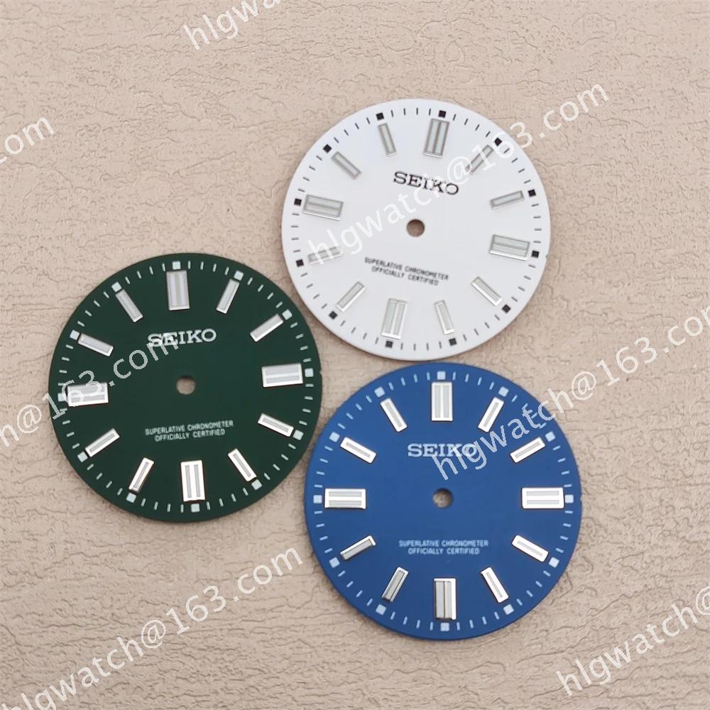 NH35 Watch Dial Green Luminous SKIKO Faces Diving Mechanical Watches Modification Accessories 28.5mm