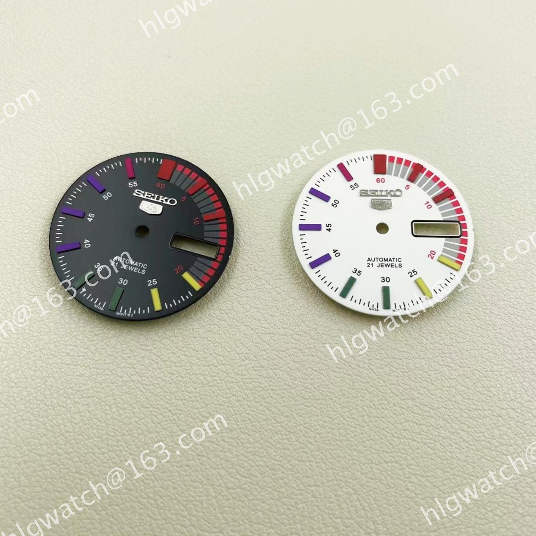 Color Nail 28.5mm Dial Double Calendar Watch Faces for NH36 4R36 Movement