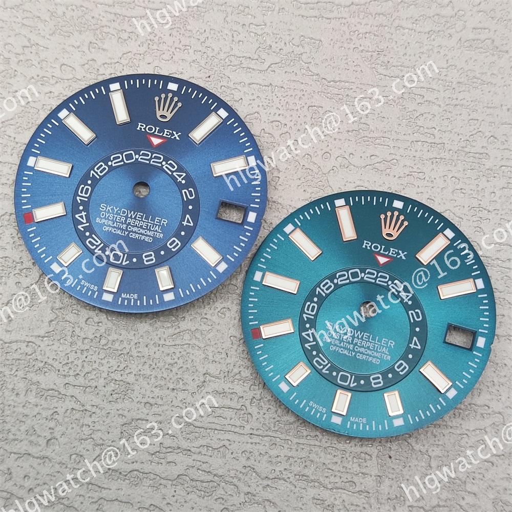 Rolex Sky-Dweller 336238 Dial for NH35 28.5mm Dial with Green luminescent effect