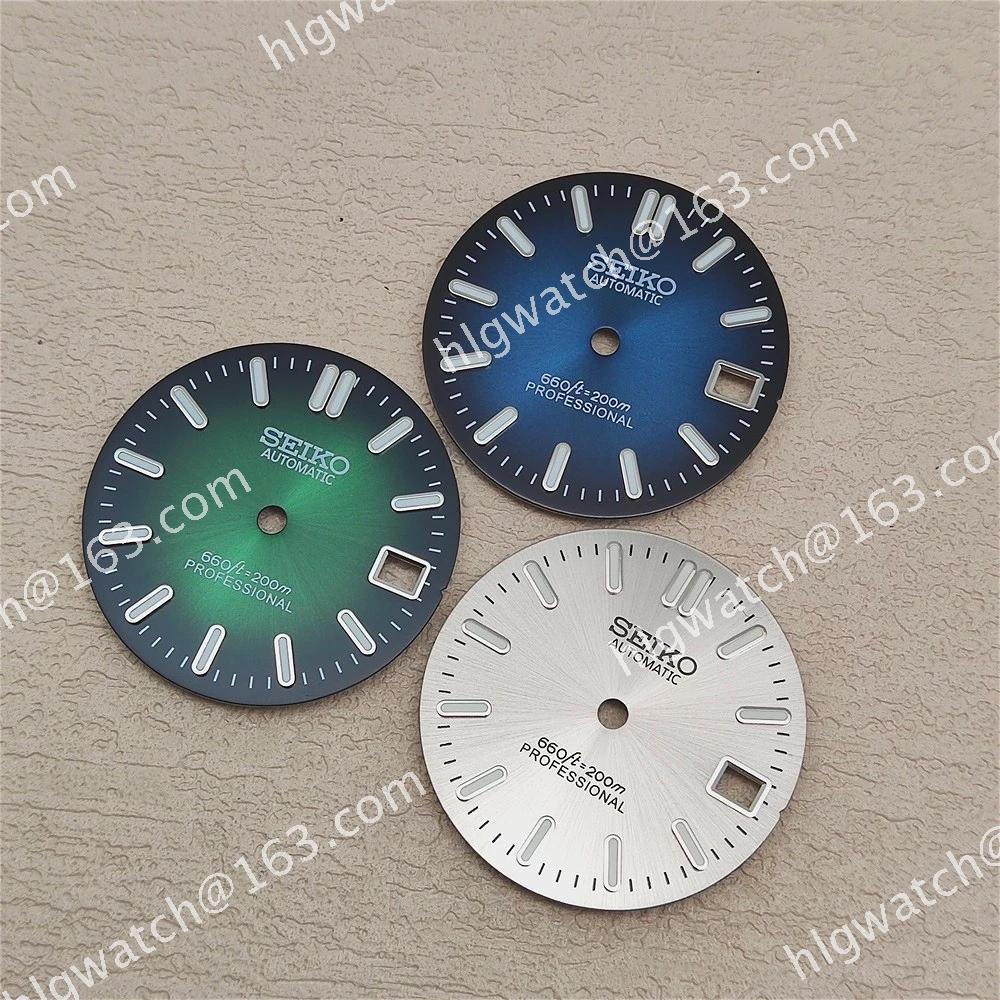 NH35 Watch Dial Gradient Color SEIKO Watch Accessories 28.5mm Green Luminous NH36 Faces Mechanical 