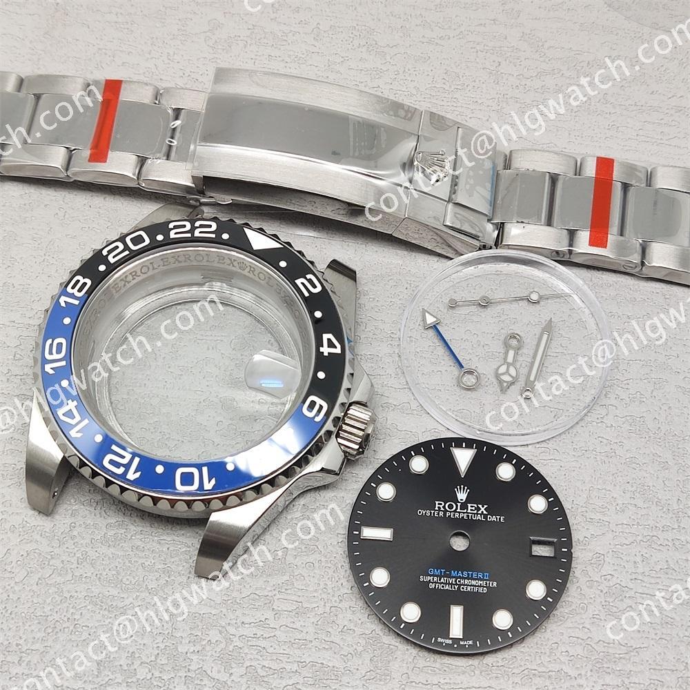 40mm Rolex GMT-Master II Watch Case fit NH34 Sapphire Crystal m126710blnr Watches Accessories