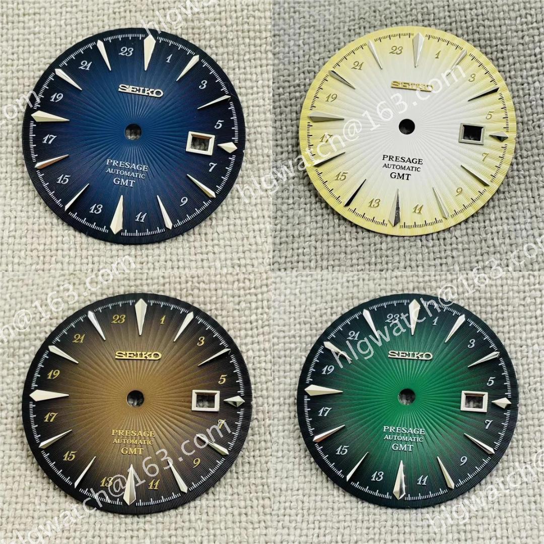 NH34 Dial 35MM Cocktail Men's GMT Mechanical Diving Watch Modification Accessory NH35 NH36 Gradient Color Faces for Seiko