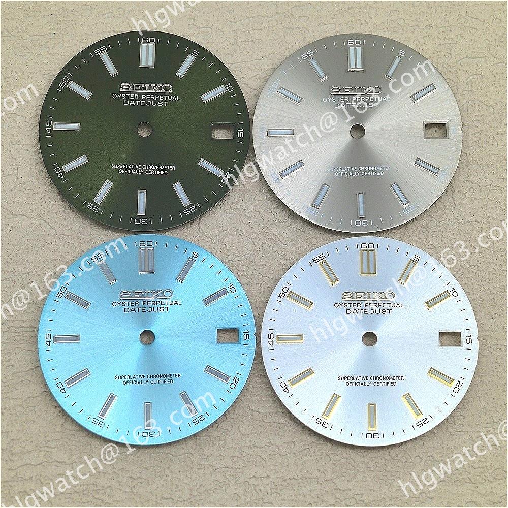28.5mm Watch Dial Green Luminous for NH35 NH36 4R35 Movements