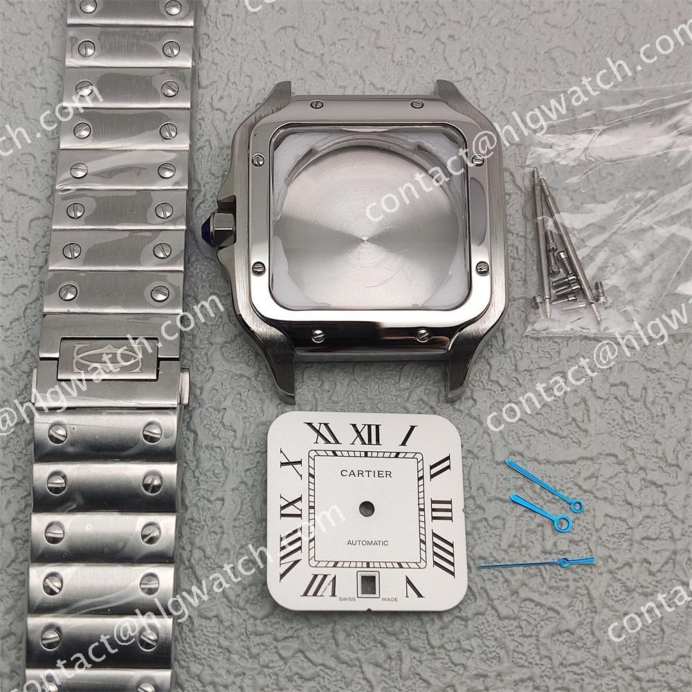39mm Cartier Santos Case Set 904l Stainless Steel For 8215 8200 2813 Movement High-quality Modification Accessories