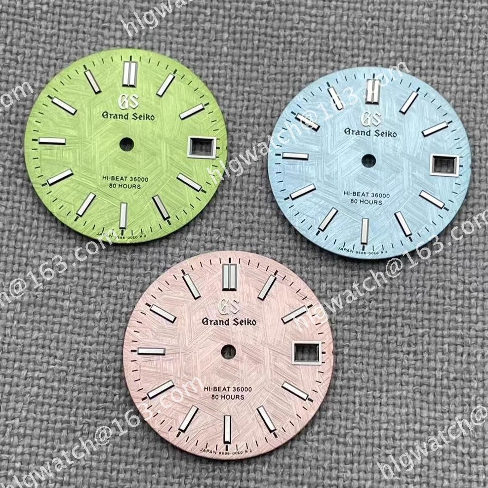 NH35 GS Watch Dial 28.5mm Logbook Woven Pattern Modified Mechanical Watch for NH36 Movement Seiko Watch Accessory