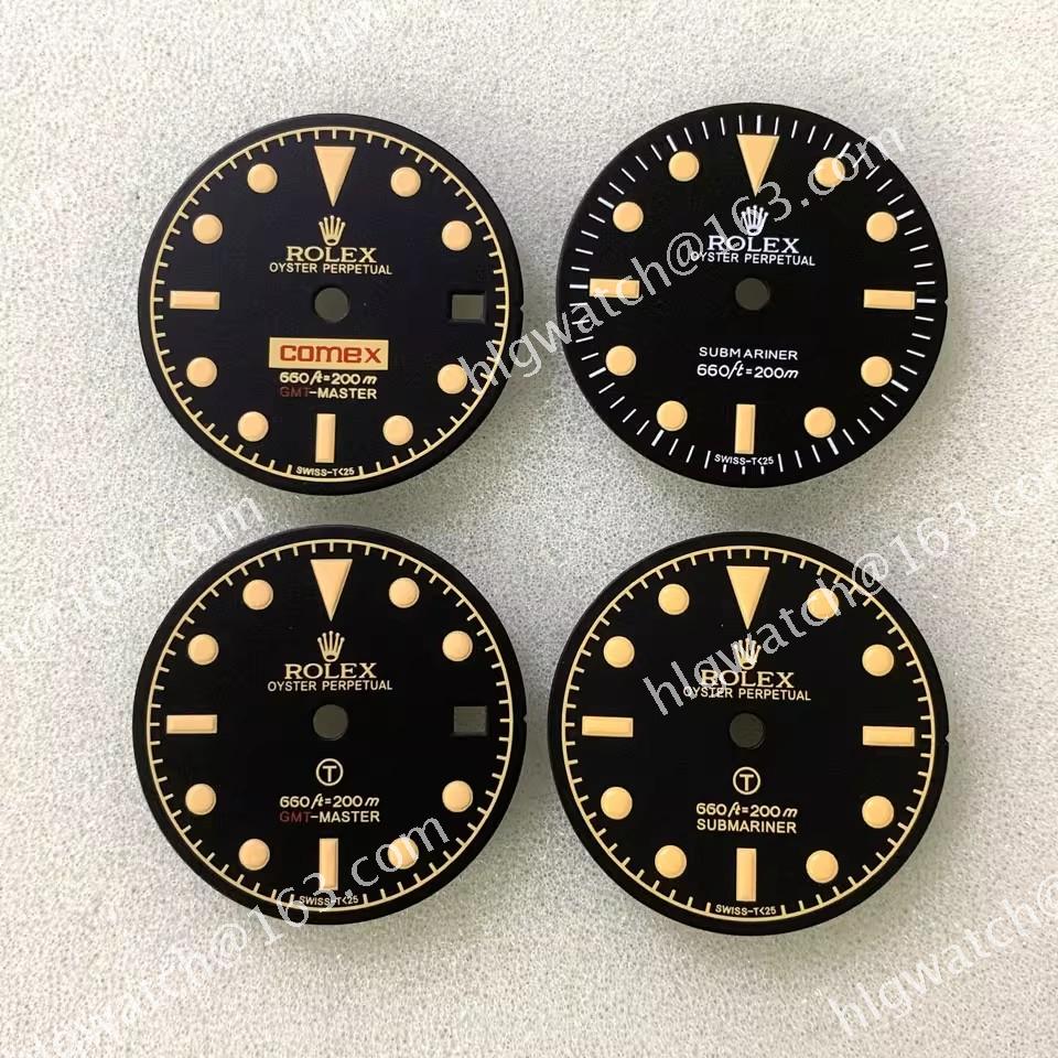 28.5mm ROLEX Vintage Dial for NH36 NH36 Movement Facse with Green Luminous